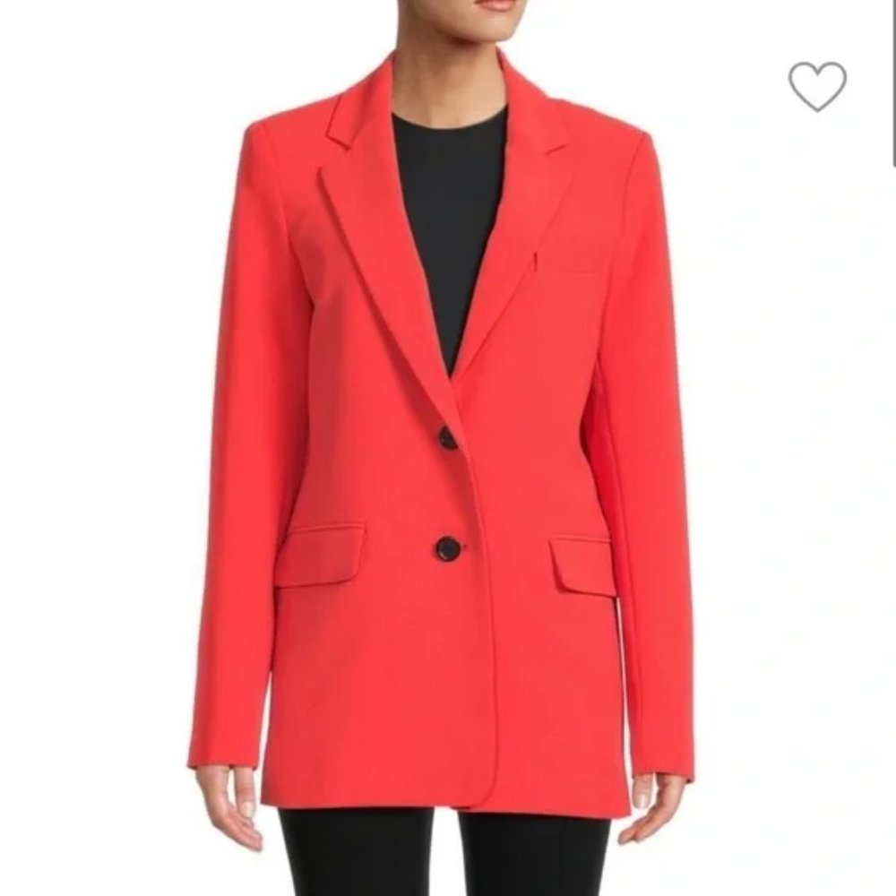 Karl Lagerfeld Coral Single Breasted Double Button Blazer - Sz 6